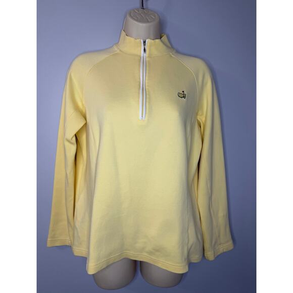 Magnolia	Lane Tops - Magnolia Lane Masters 1/4 Zip Pullover Yellow Sweatshirt Women's M